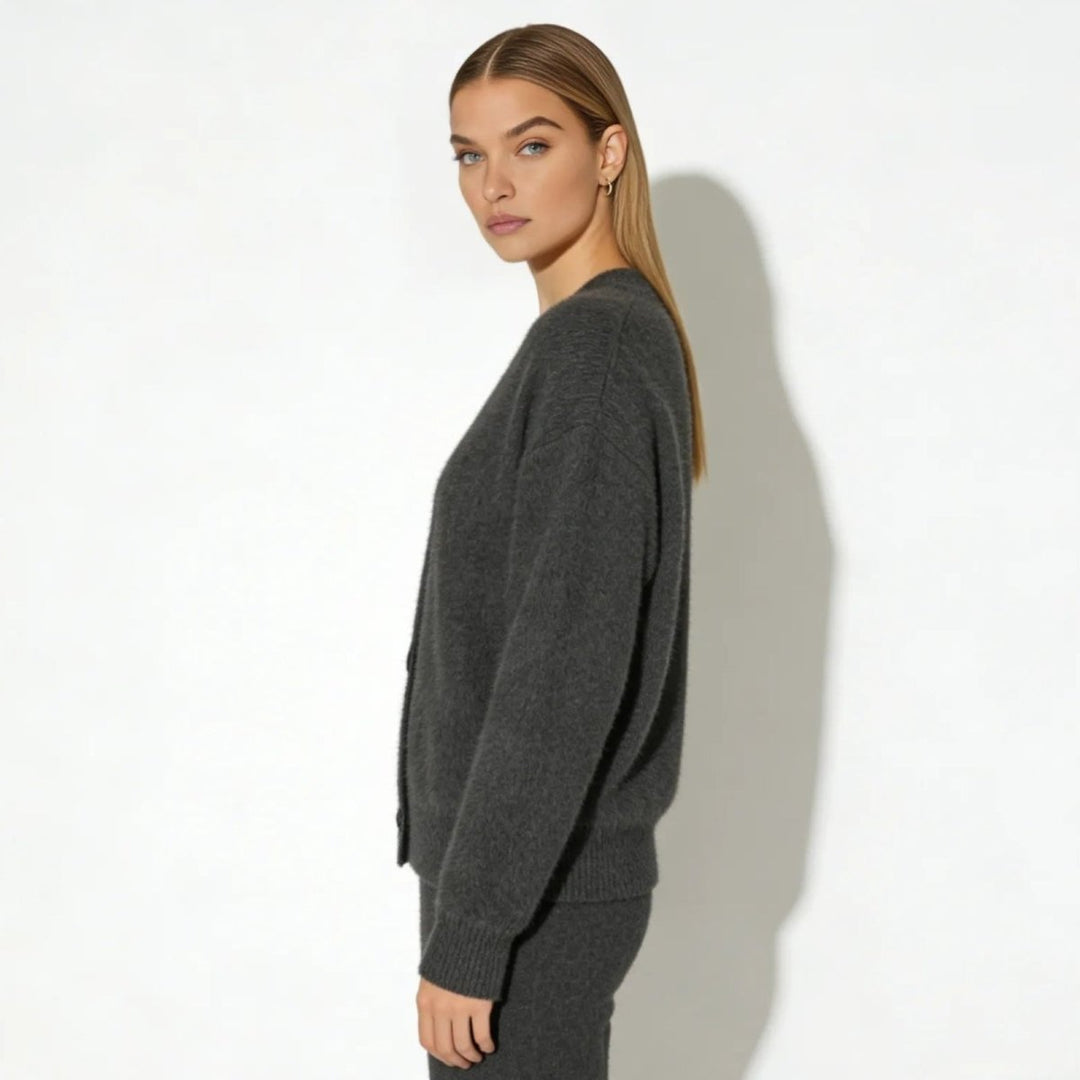 Elaris | Oversized Mohair Knit Cardigan