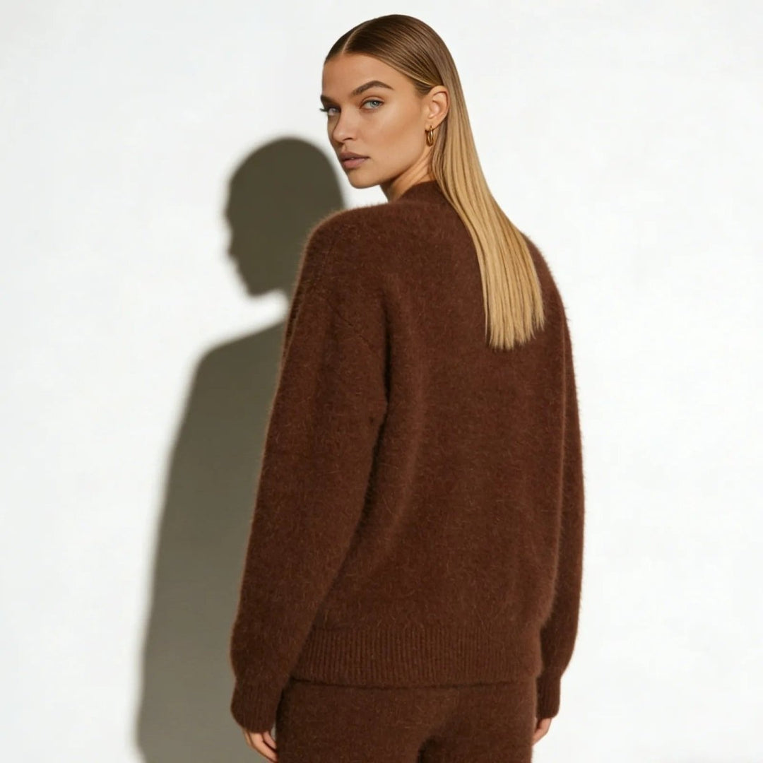 Elaris | Oversized Mohair Knit Cardigan