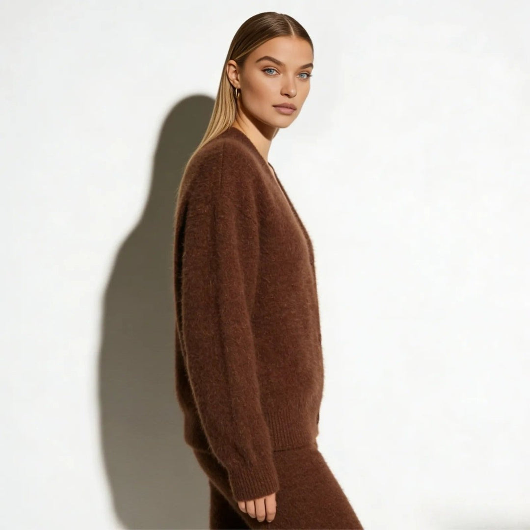Elaris | Oversized Mohair Knit Cardigan