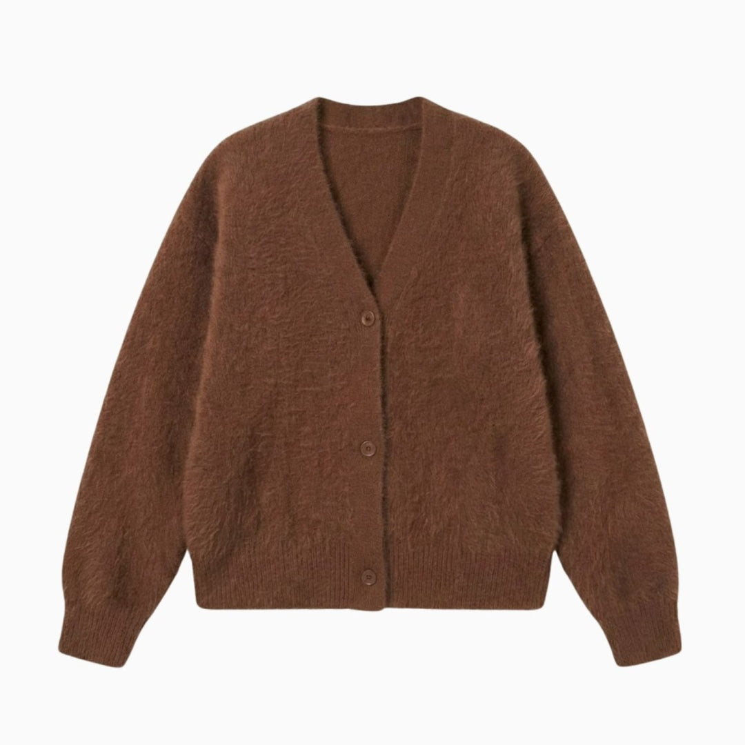 Elaris | Oversized Mohair Knit Cardigan
