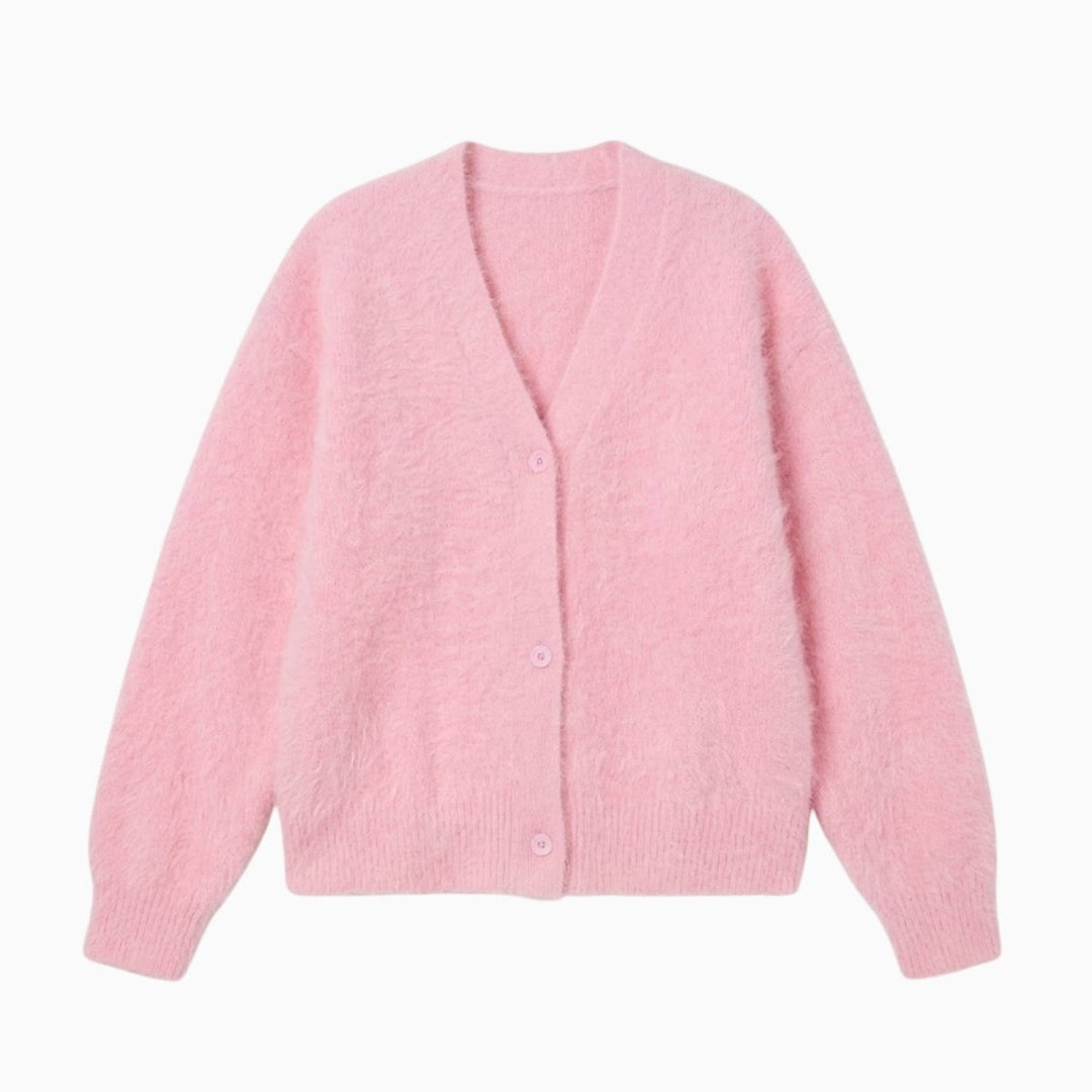 Elaris | Oversized Mohair Knit Cardigan