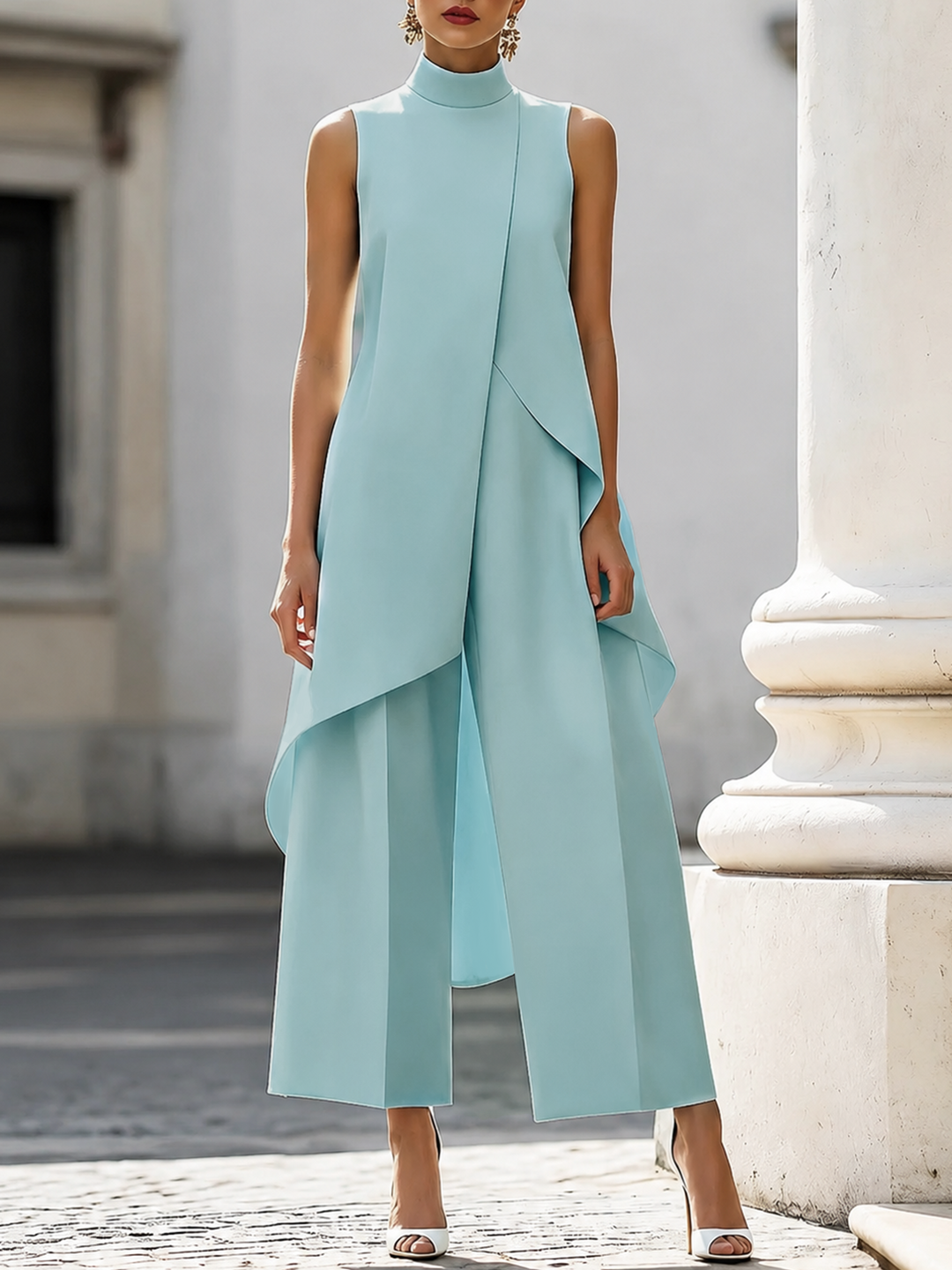 Harlow | Asymmetric Top Wide-Leg Pants Set