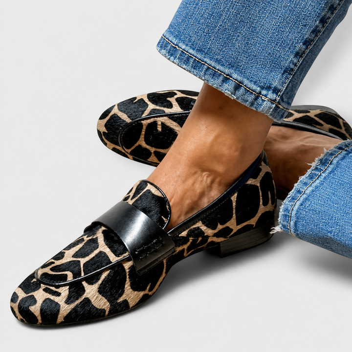 Léonie | Loafers met luipaardprint