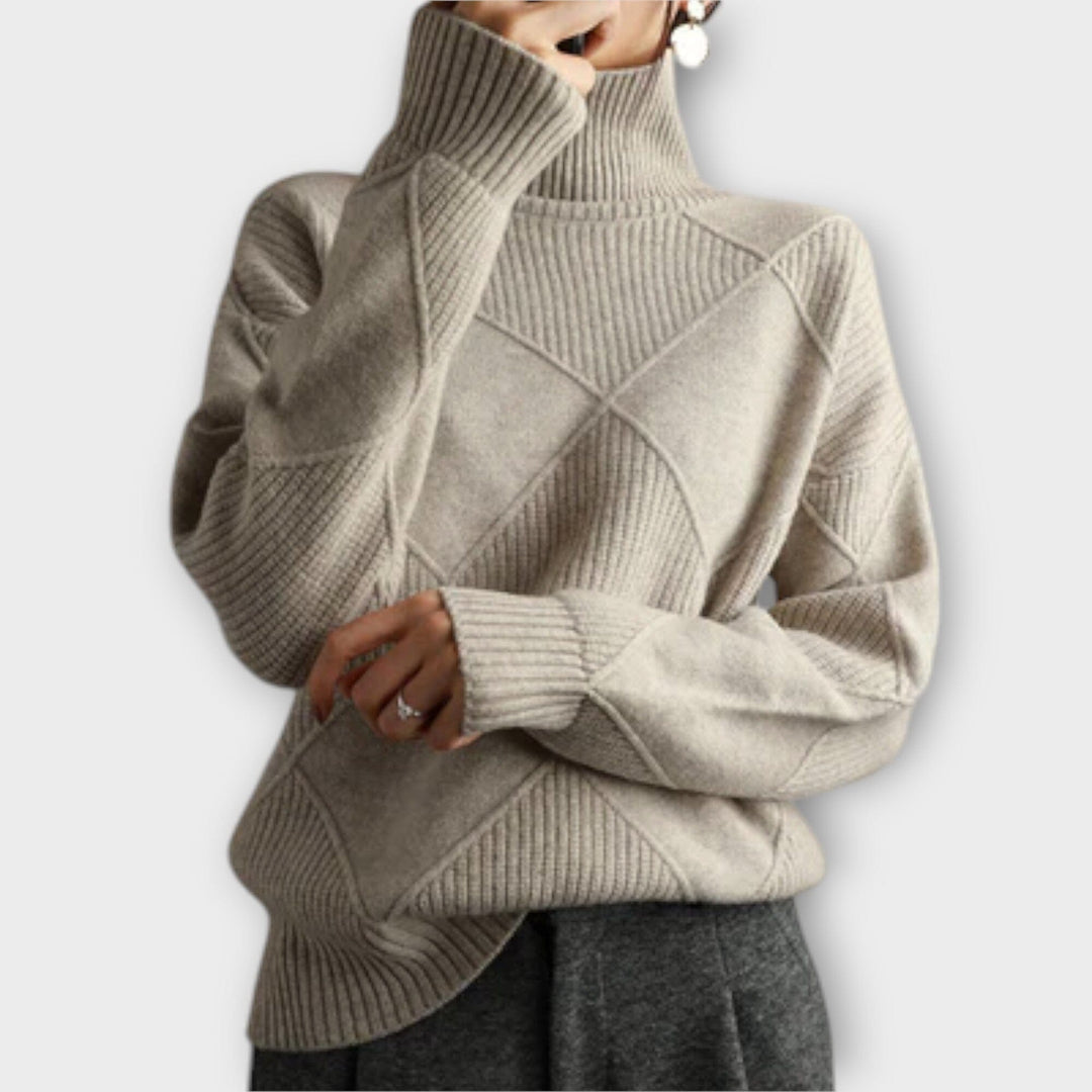 Velora | Cozy Turtleneck Knit Sweater