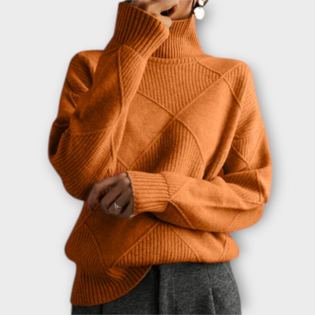 Velora | Cozy Turtleneck Knit Sweater