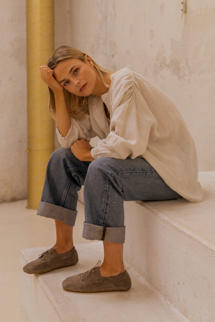 Driver Taupe suede Loafers