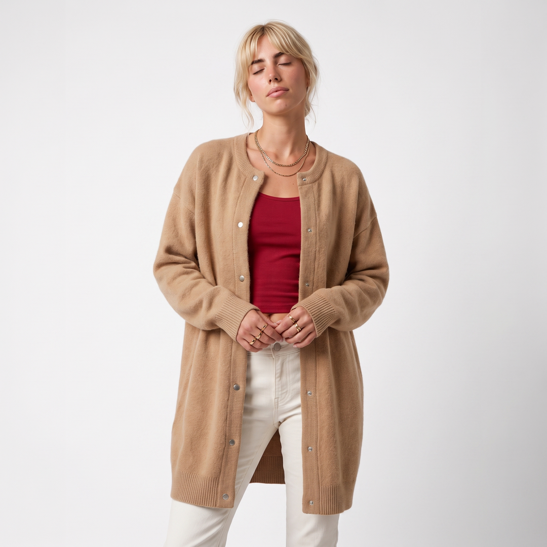 Fernande | Ribbed Longline Duster Cardigan