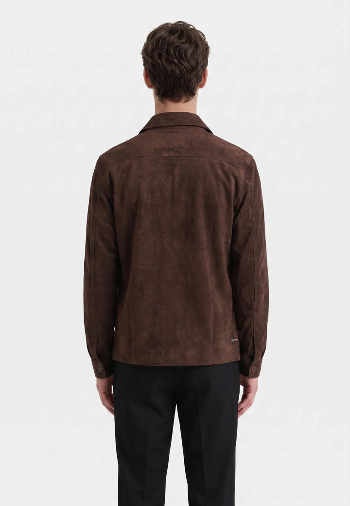 Nash vegan suede jacket - Brown