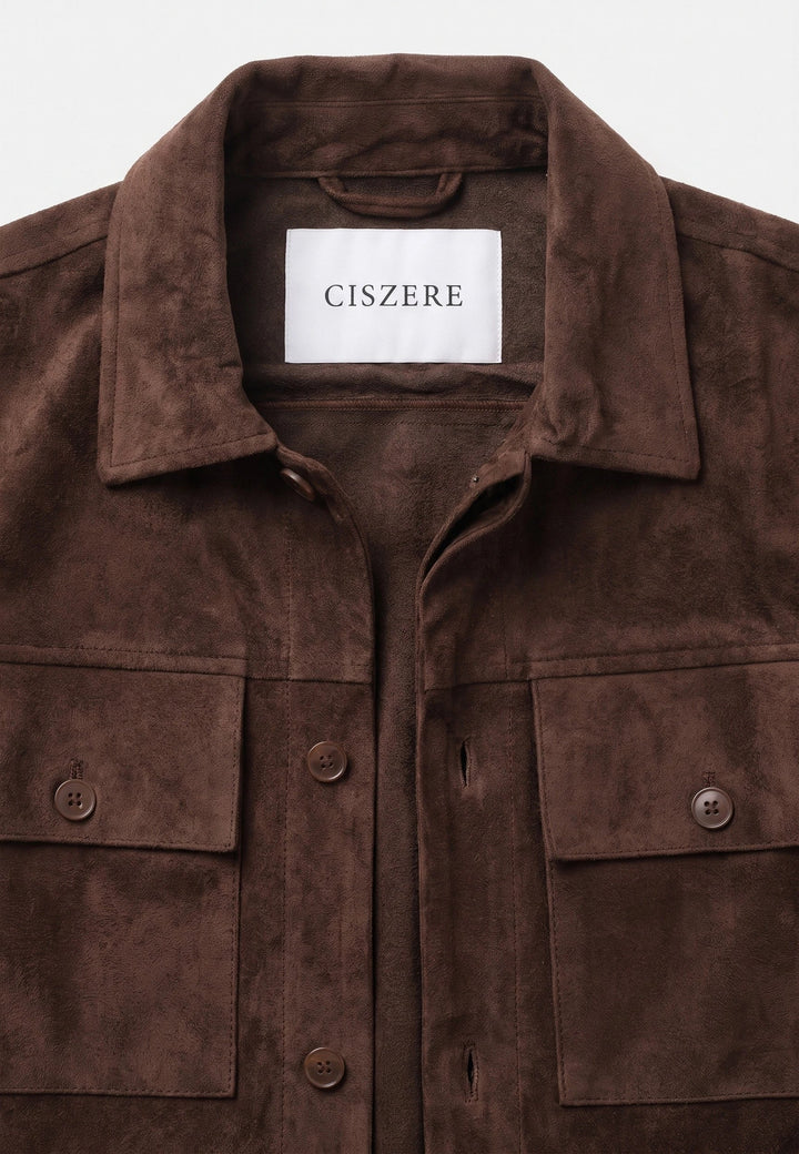 Nash vegan suede jacket - Brown