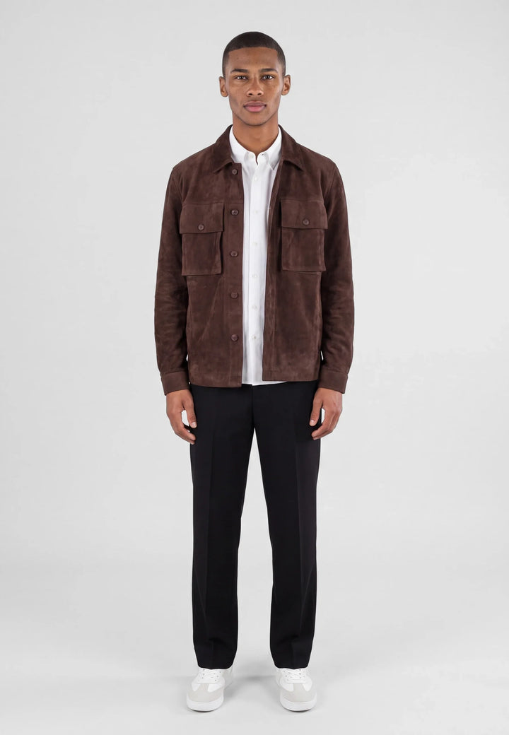 Nash vegan suede jacket - Brown