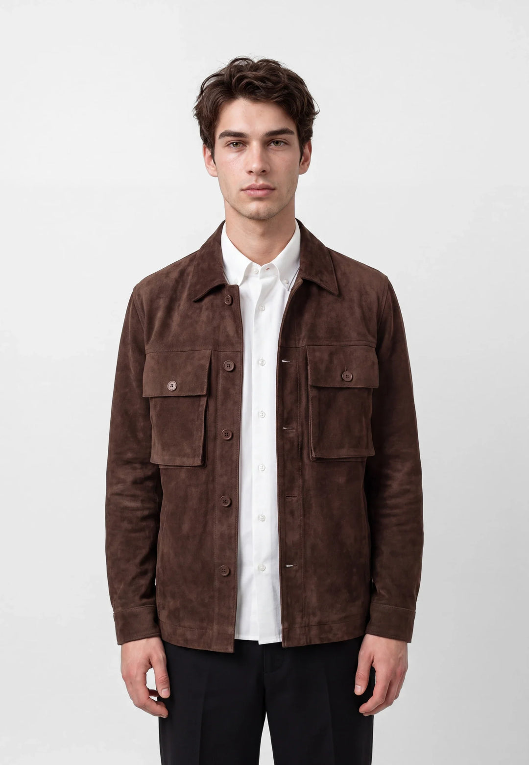 Nash vegan suede jacket - Brown
