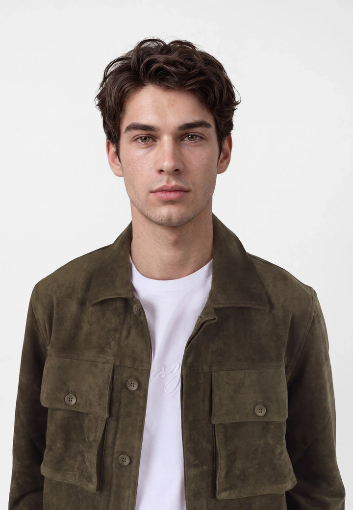 Nash vegan suede jacket - Green