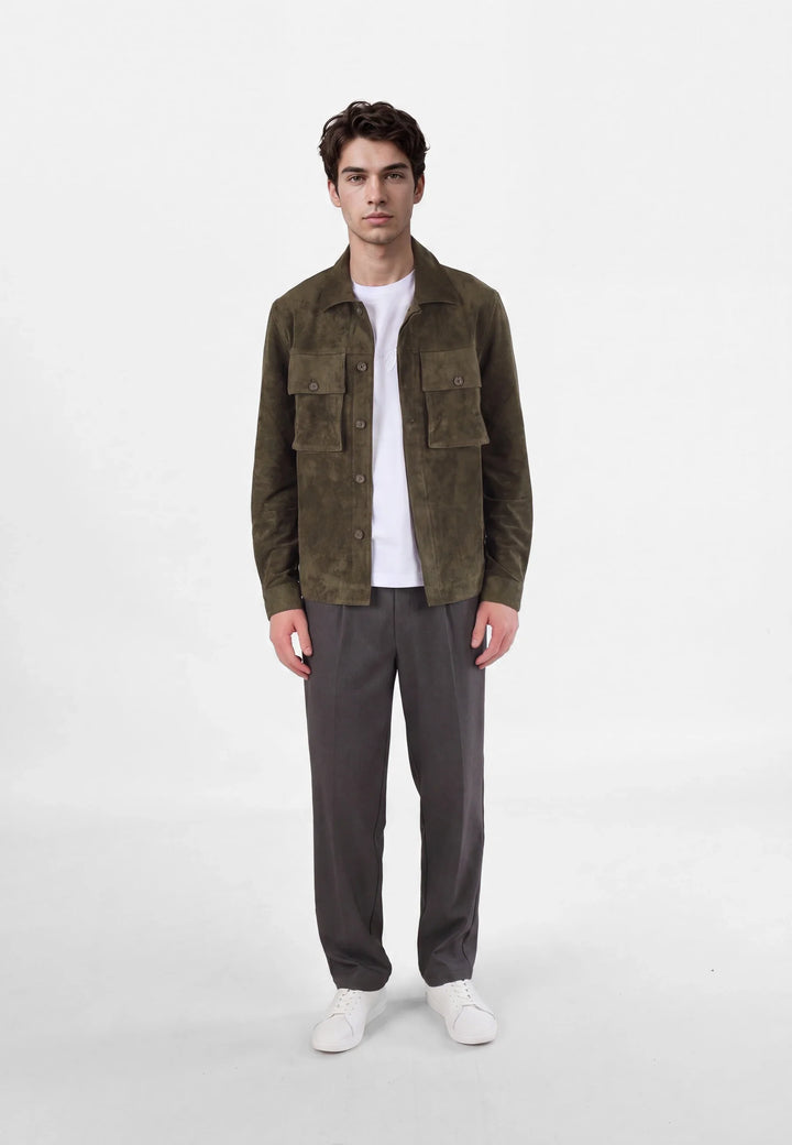 Nash vegan suede jacket - Green