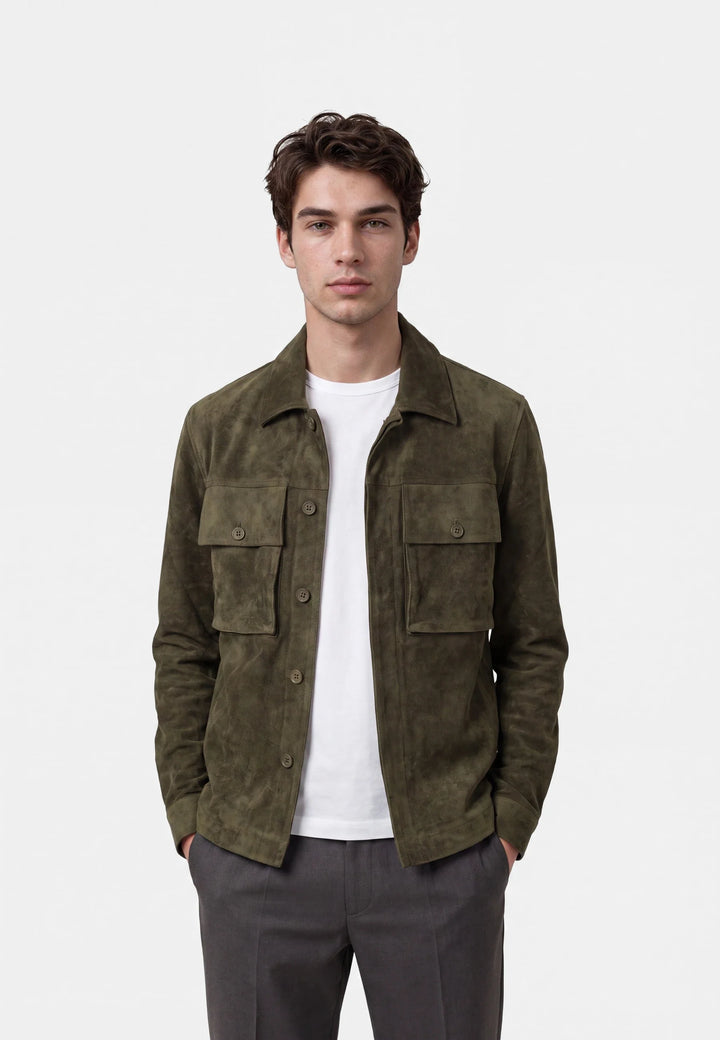 Nash vegan suede jacket - Green