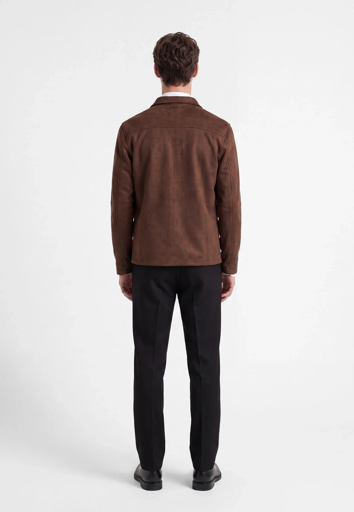 Neo vegan suede overshirt 2.0 - Brown