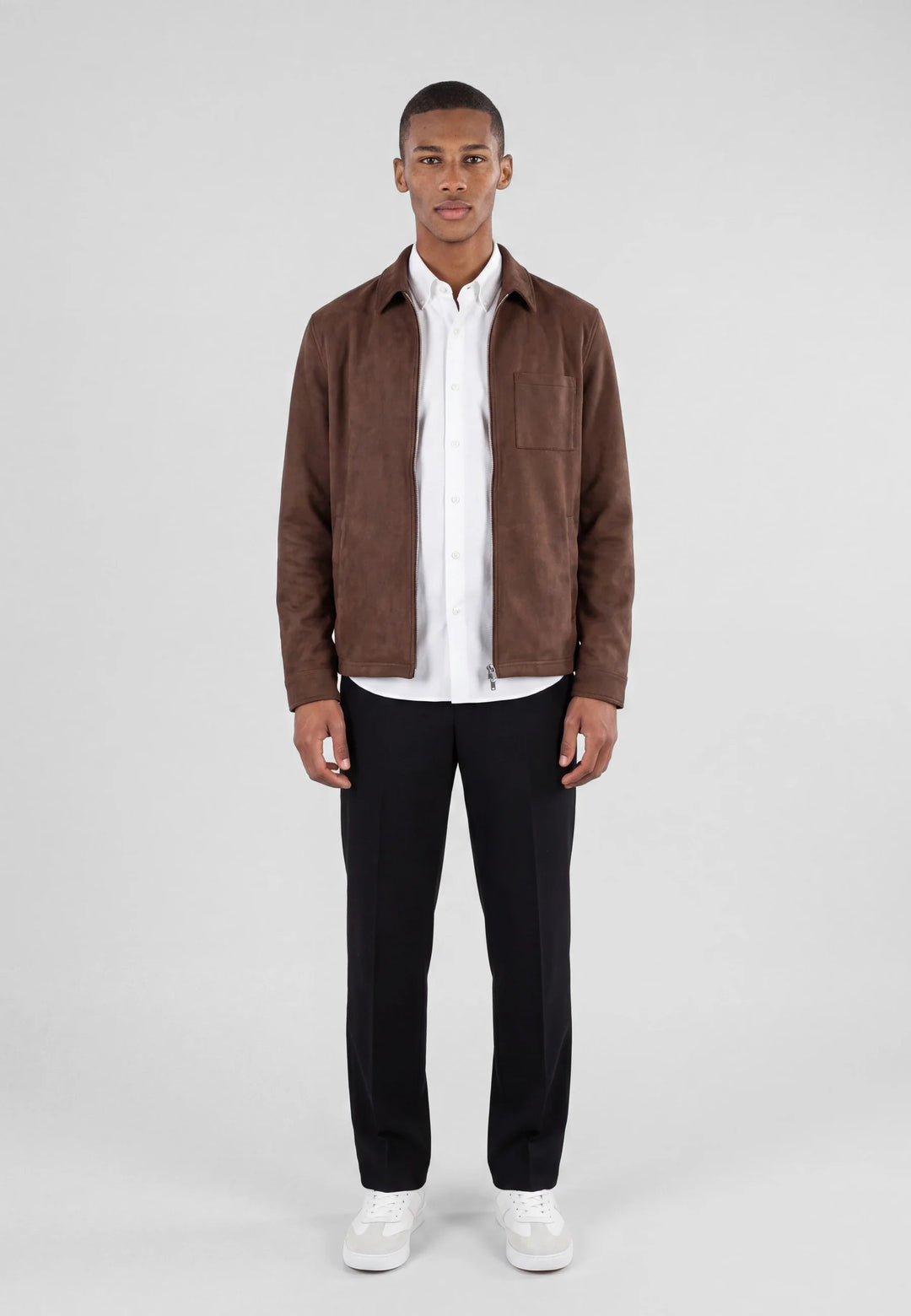 Neo vegan suede overshirt 2.0 - Brown