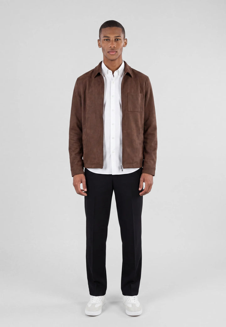 Neo vegan suede overshirt 2.0 - Brown