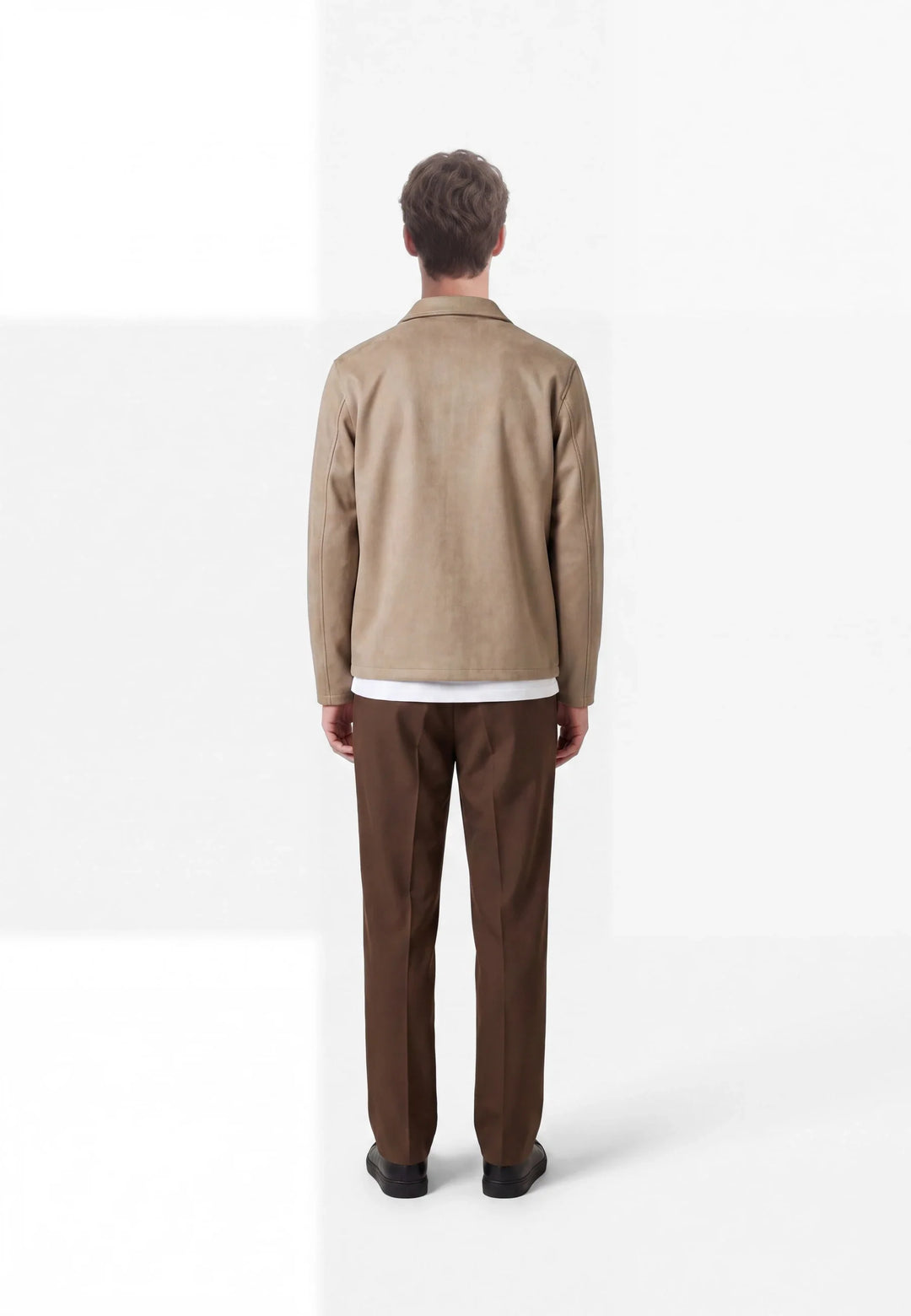 Neo vegan suede overshirt 2.0 - Taupe