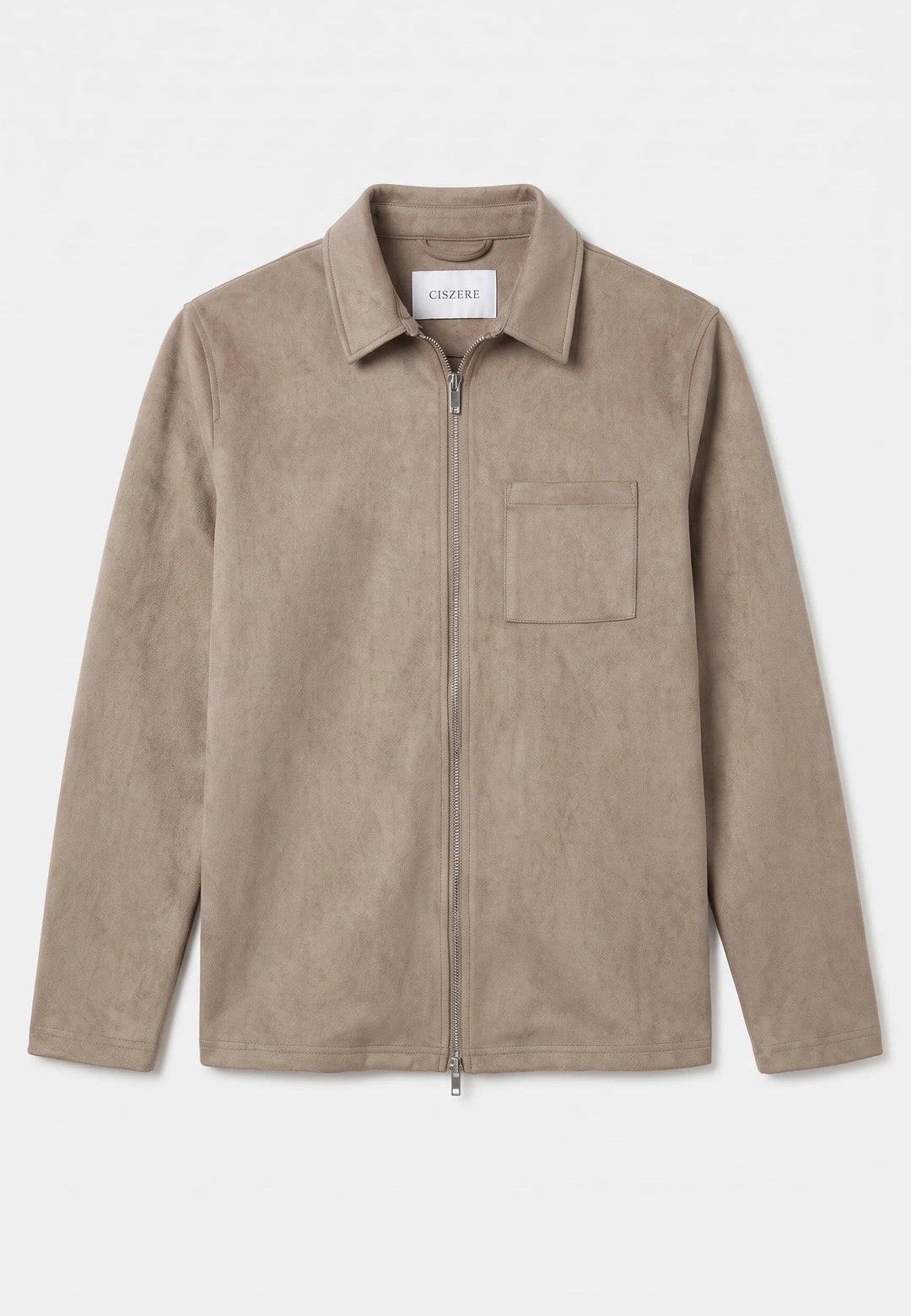Neo vegan suede overshirt 2.0 - Taupe