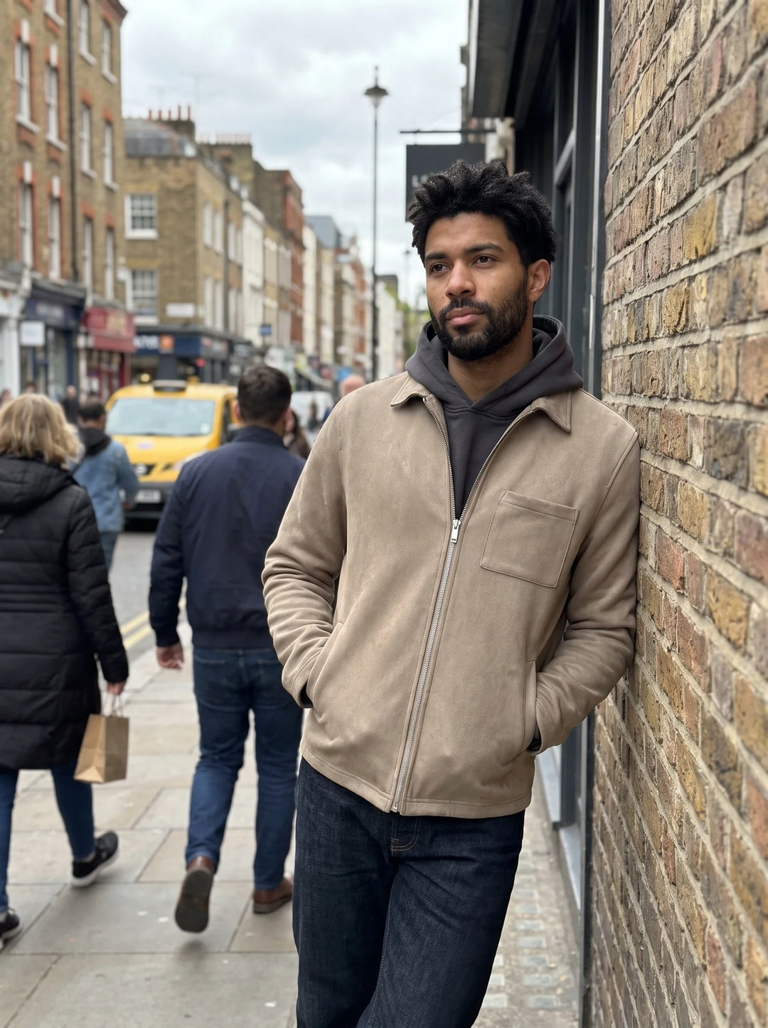 Neo vegan suede overshirt 2.0 - Taupe