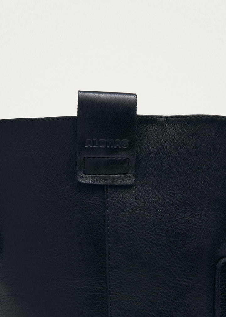 Rajan Black Leather Boots