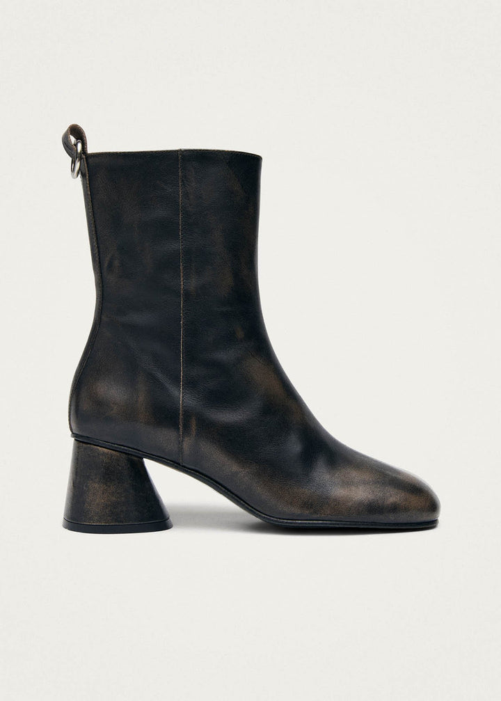 Roebar Vintage Effect Brown Leather Ankle Boots