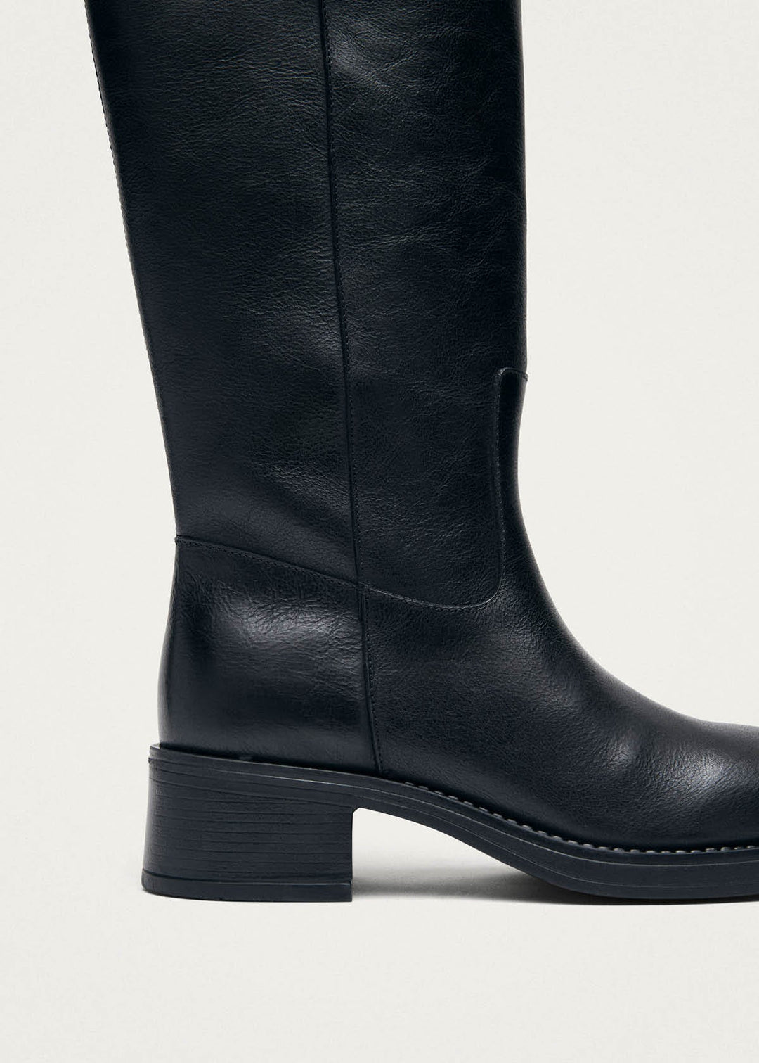 Sajan Black Leather Boots