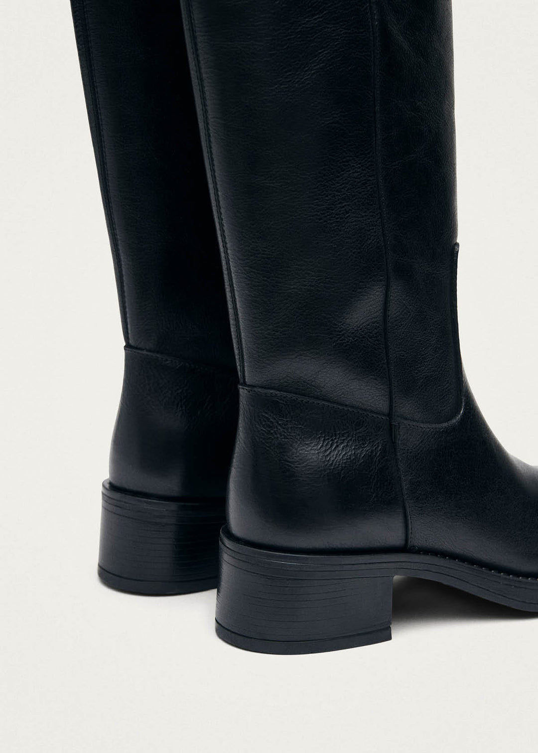 Sajan Black Leather Boots