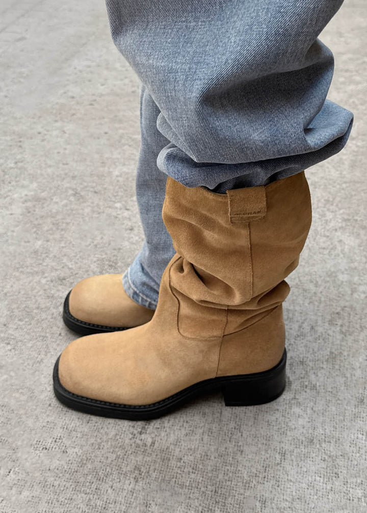 Sajan Suede Sand Leather Boots