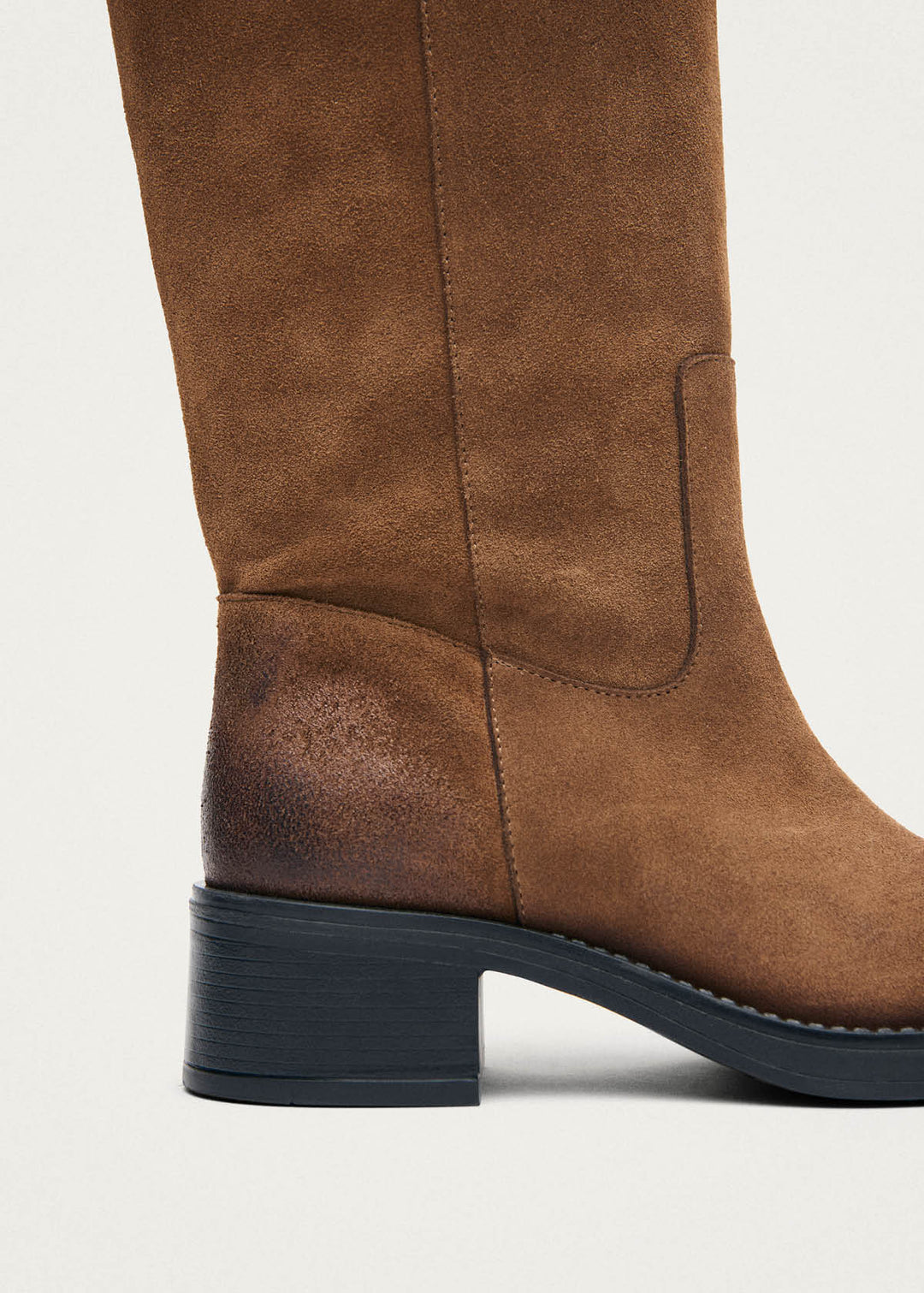 Sajan Vintage Effect Suede Brown Leather Boots