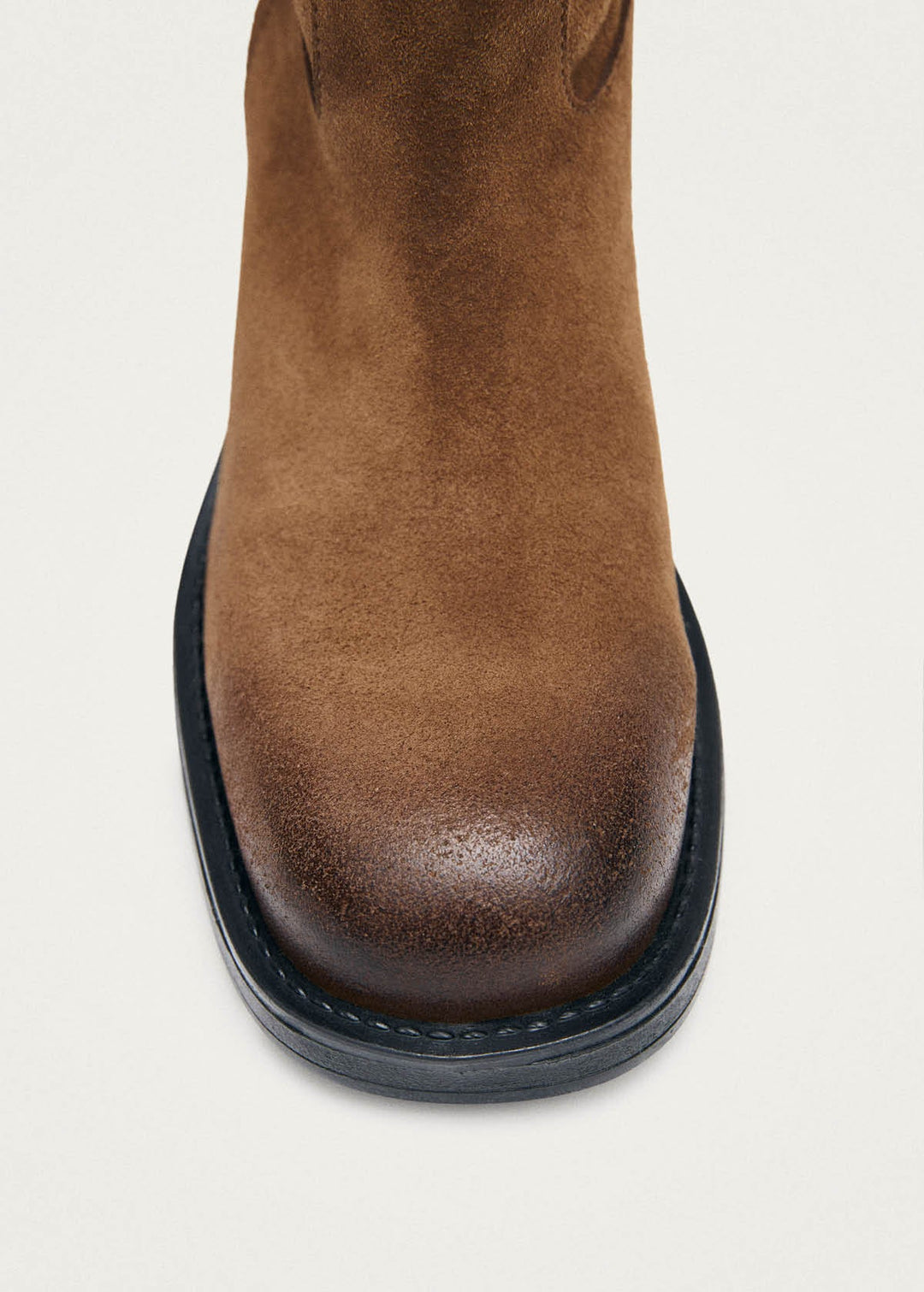 Sajan Vintage Effect Suede Brown Leather Boots