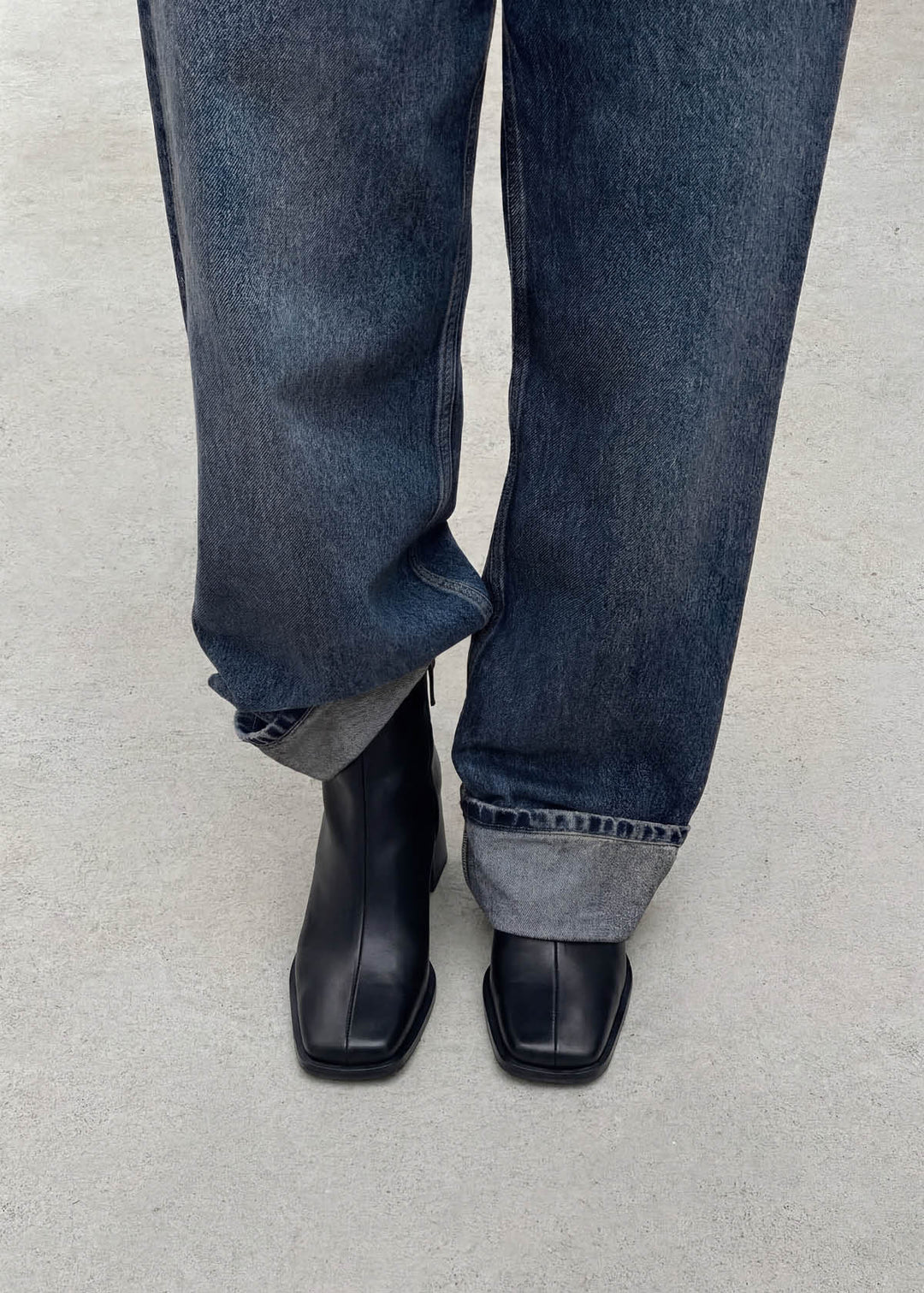 South Black Leather Ankle Boots