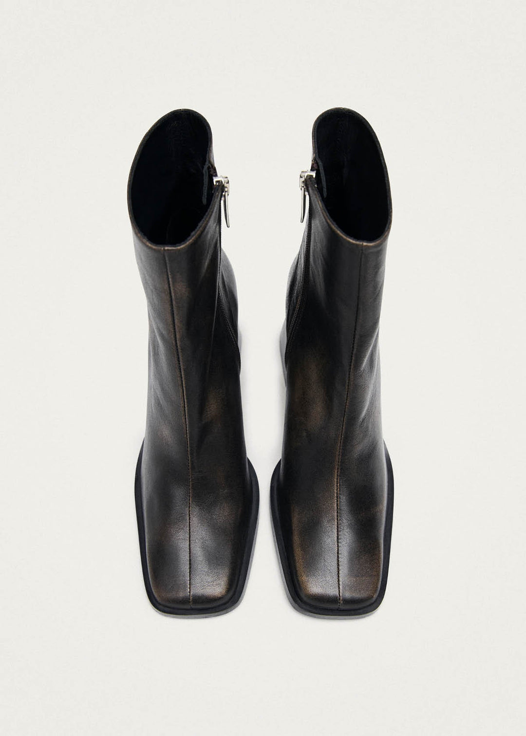 South Vintage Effect Brown Ankle Boots