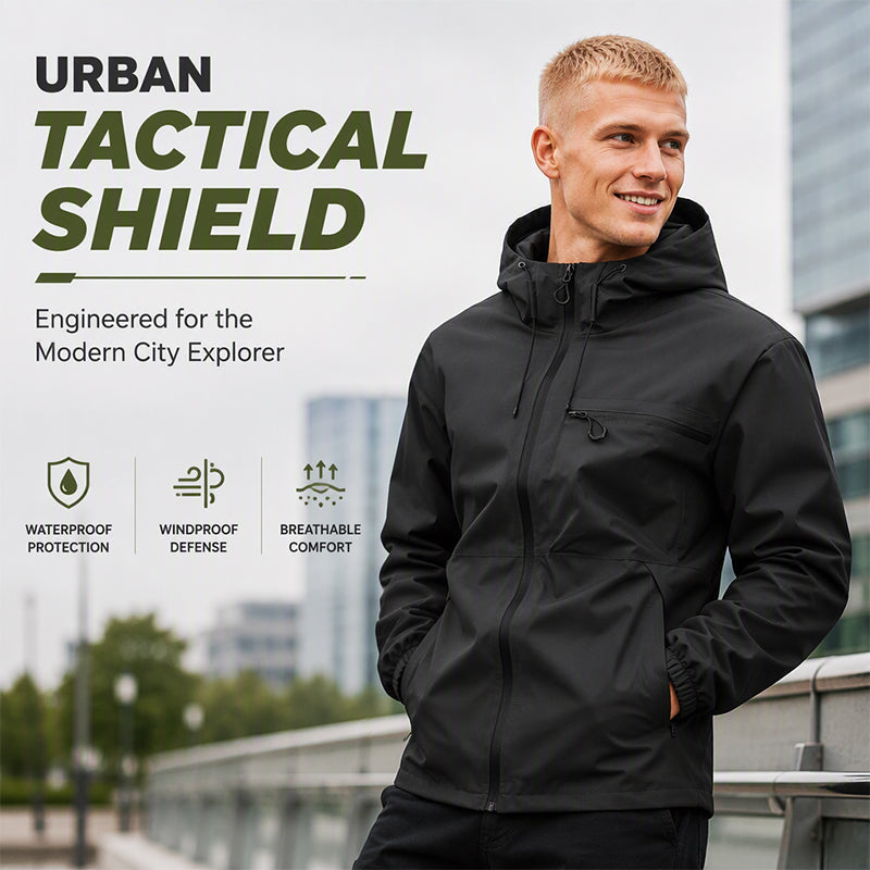 All-Weather Utility Waterproof Oversized Hooded Jacket