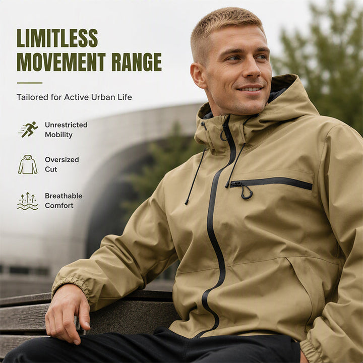 All-Weather Utility Waterproof Oversized Hooded Jacket