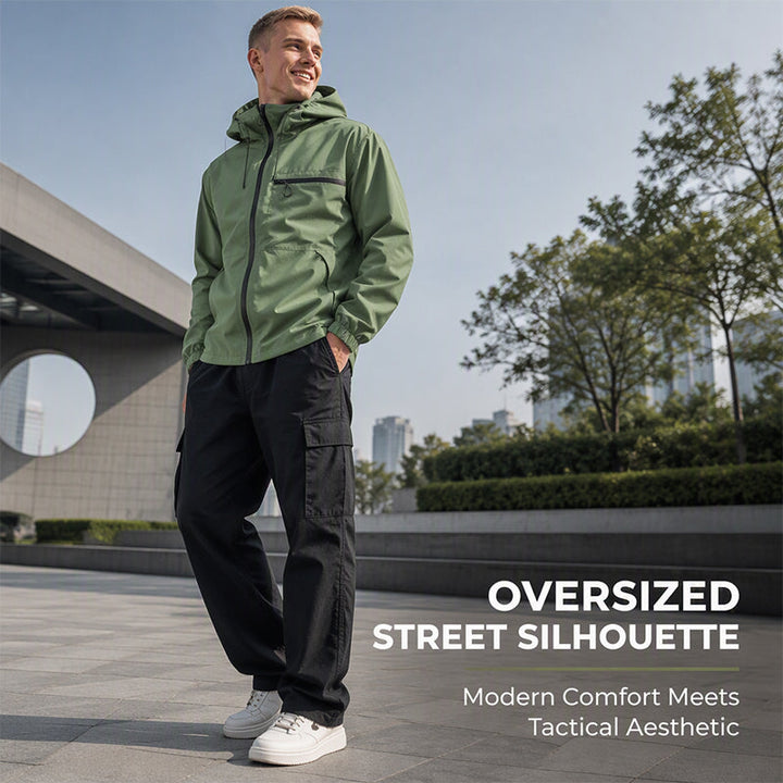 All-Weather Utility Waterproof Oversized Hooded Jacket