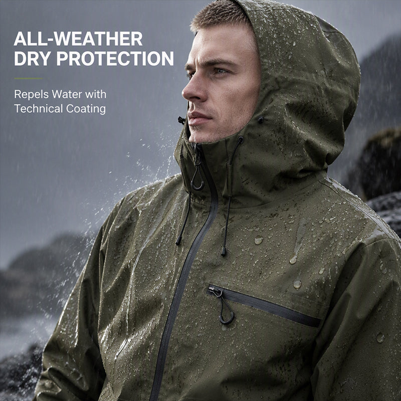 All-Weather Utility Waterproof Oversized Hooded Jacket