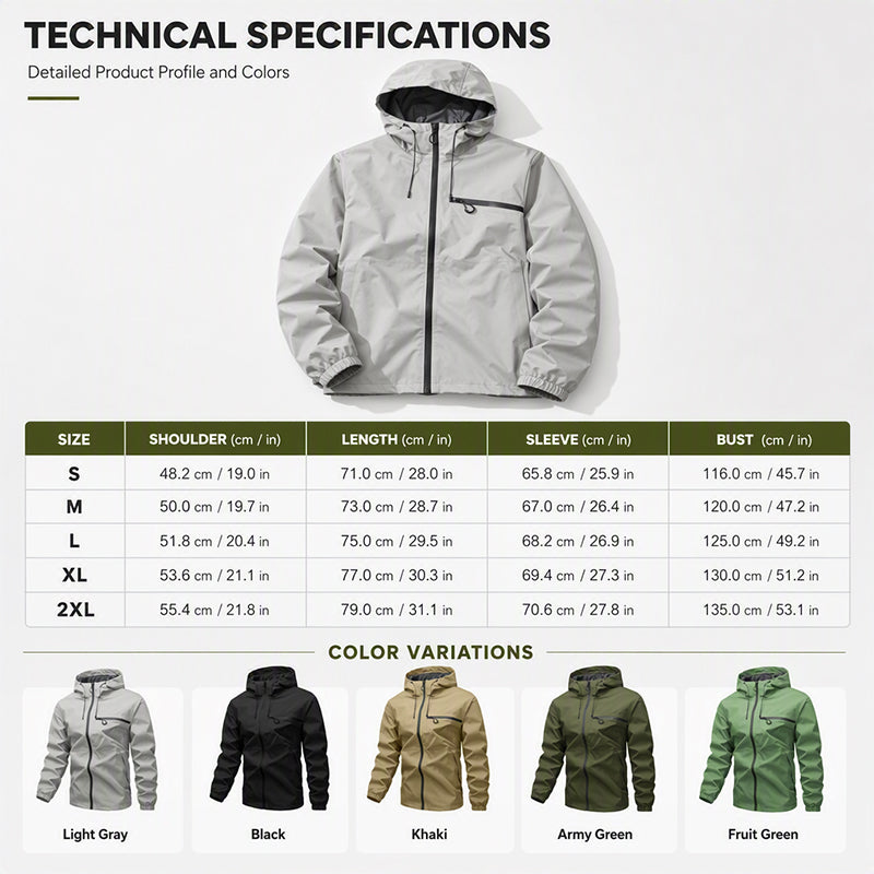 All-Weather Utility Waterproof Oversized Hooded Jacket