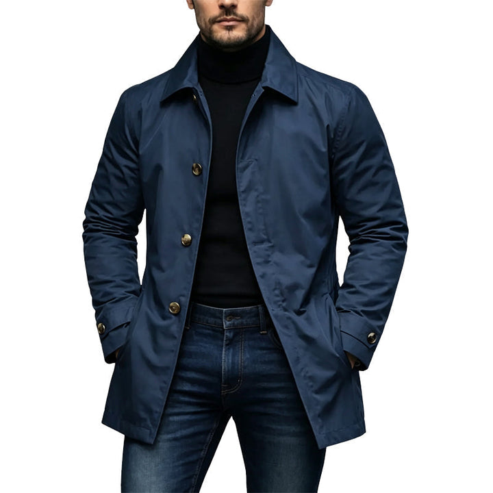Water-Resistant Mid-Length Trench Coat
