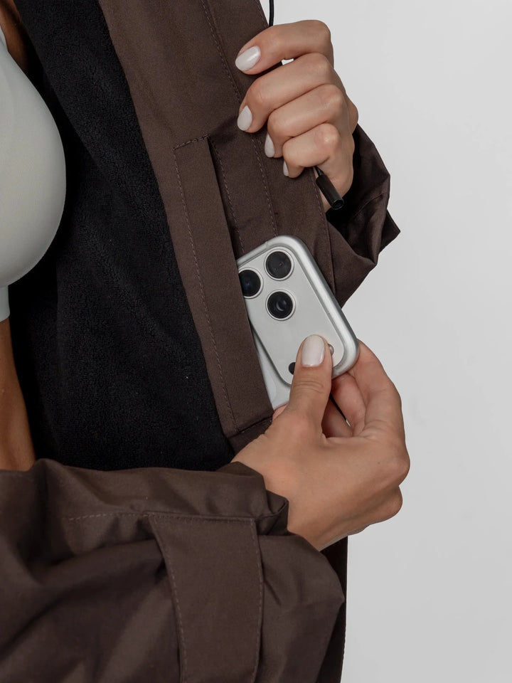 The Elara Fleece Lined Short Oversized Rain Jacket