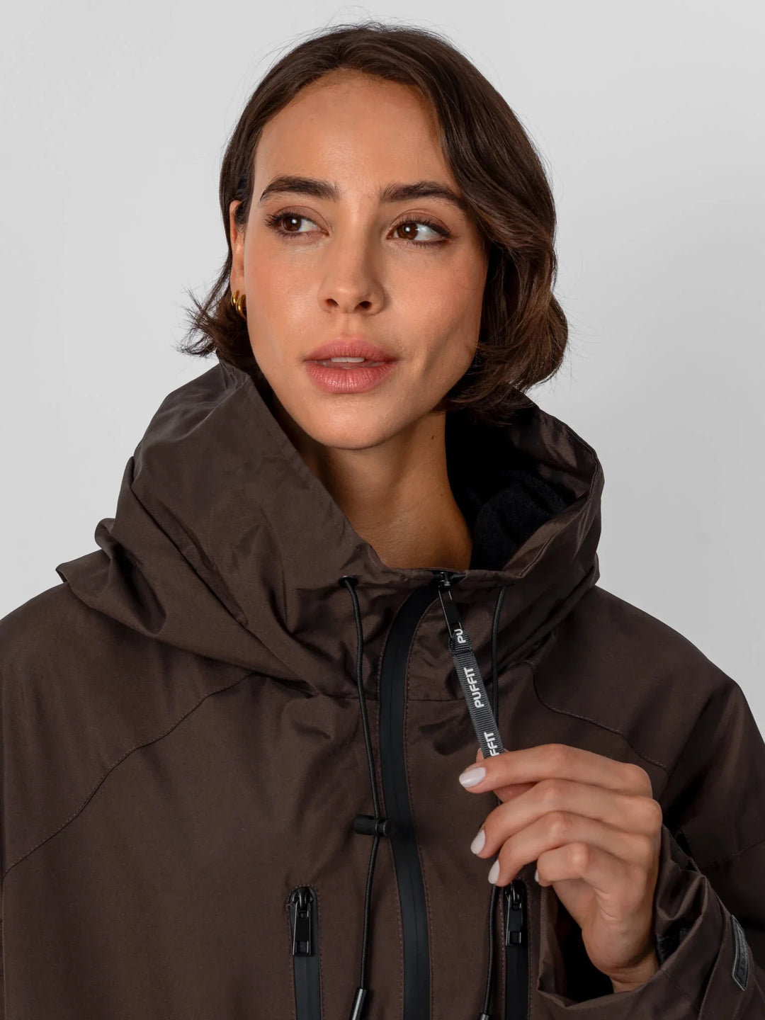 The Elara Fleece Lined Short Oversized Rain Jacket