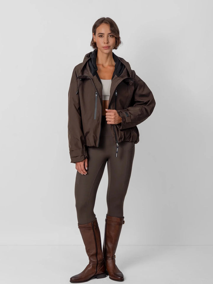 The Elara Fleece Lined Short Oversized Rain Jacket