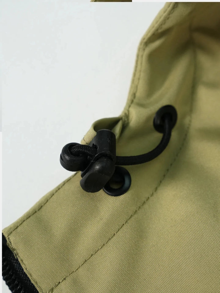The Sienna Rain Anorak Short Asymmetric Zip Rain Hoodie