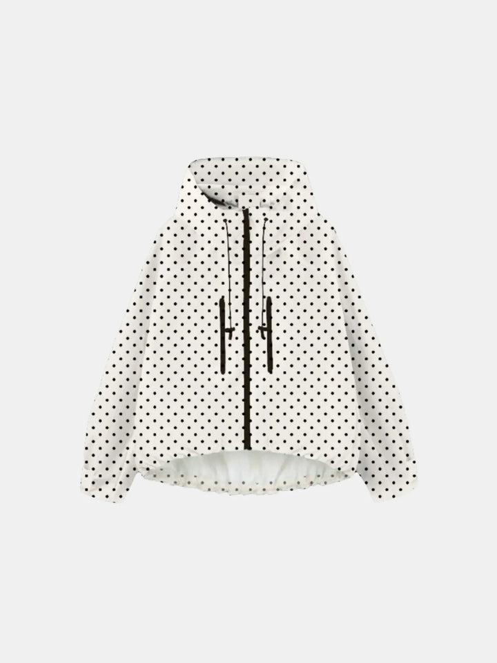 The Elara Dot Short Oversized Rain Jacket