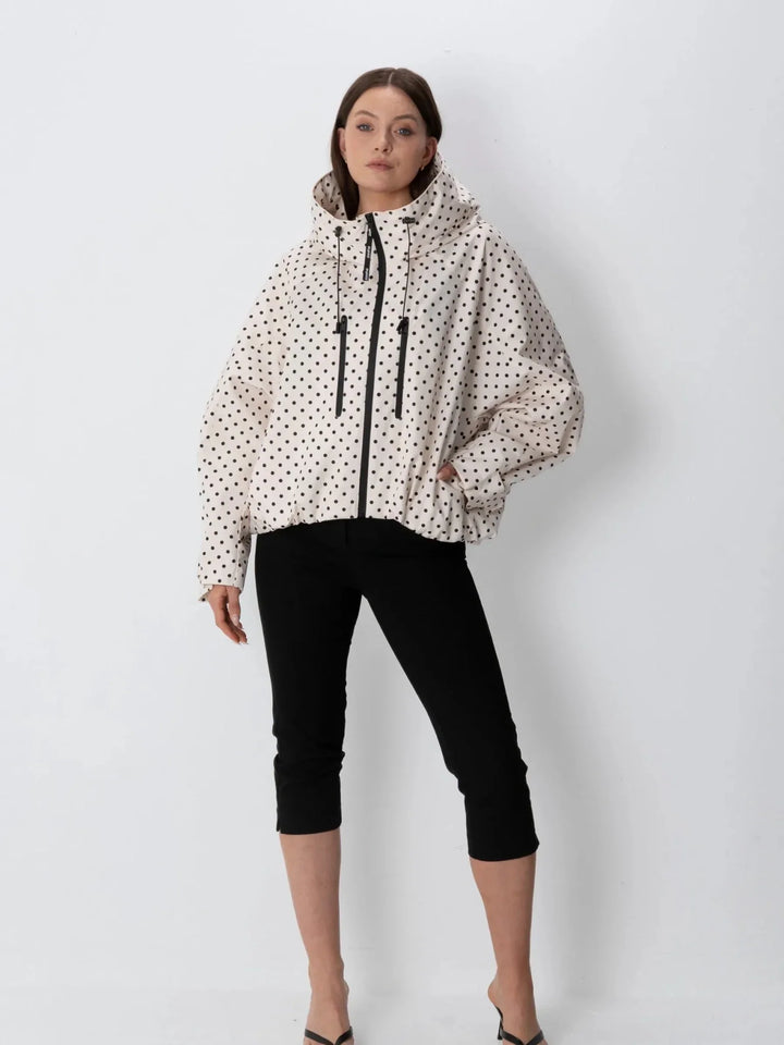 The Elara Dot Short Oversized Rain Jacket