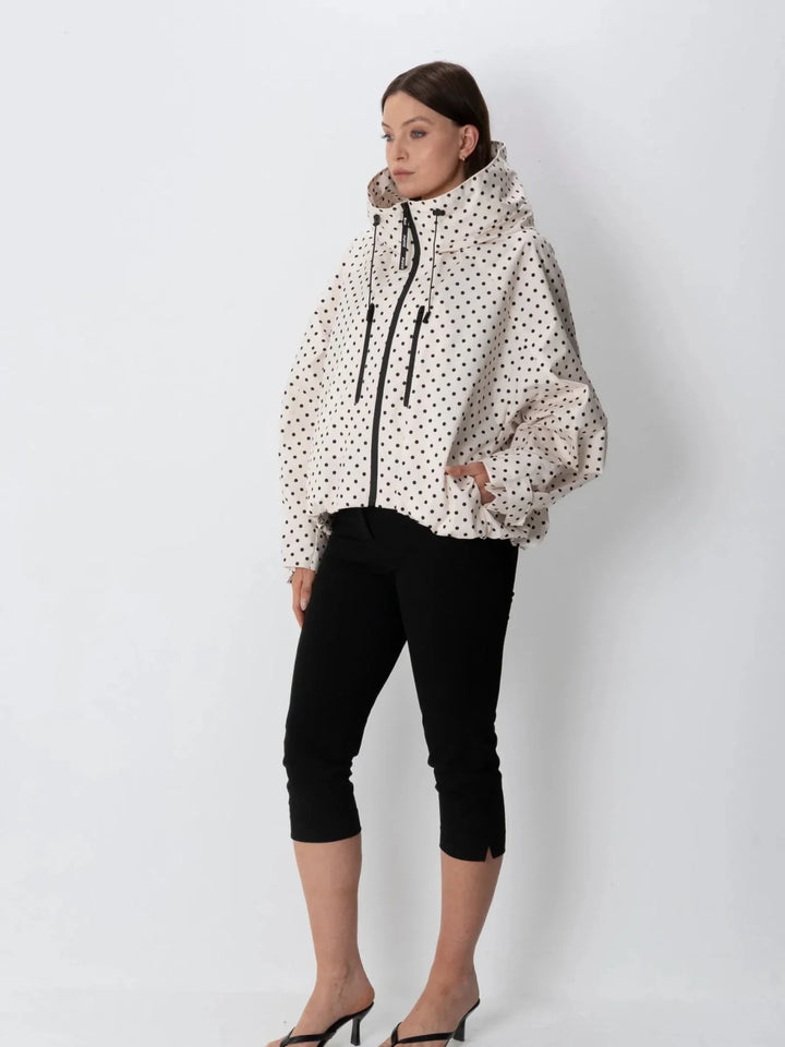 The Elara Dot Short Oversized Rain Jacket