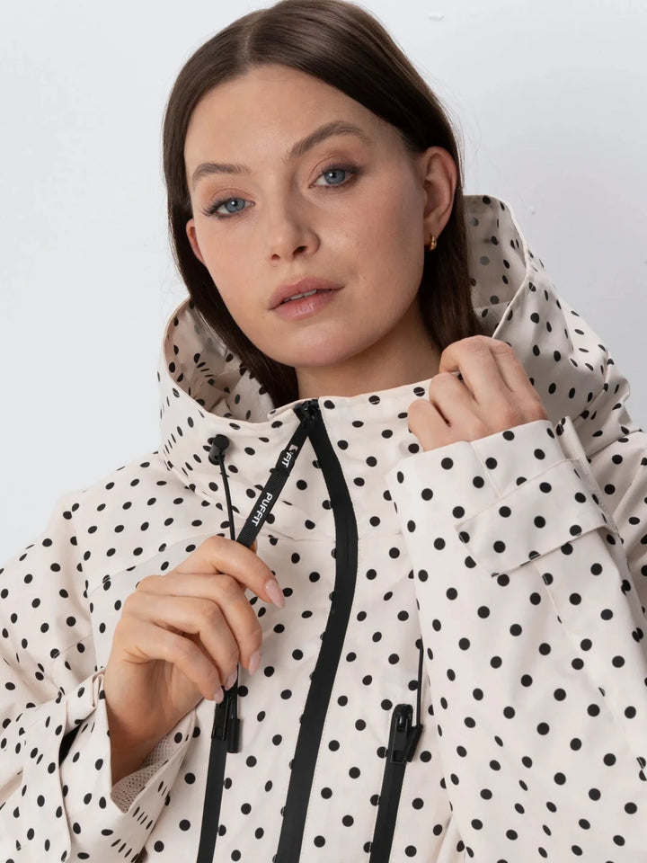 The Elara Dot Short Oversized Rain Jacket