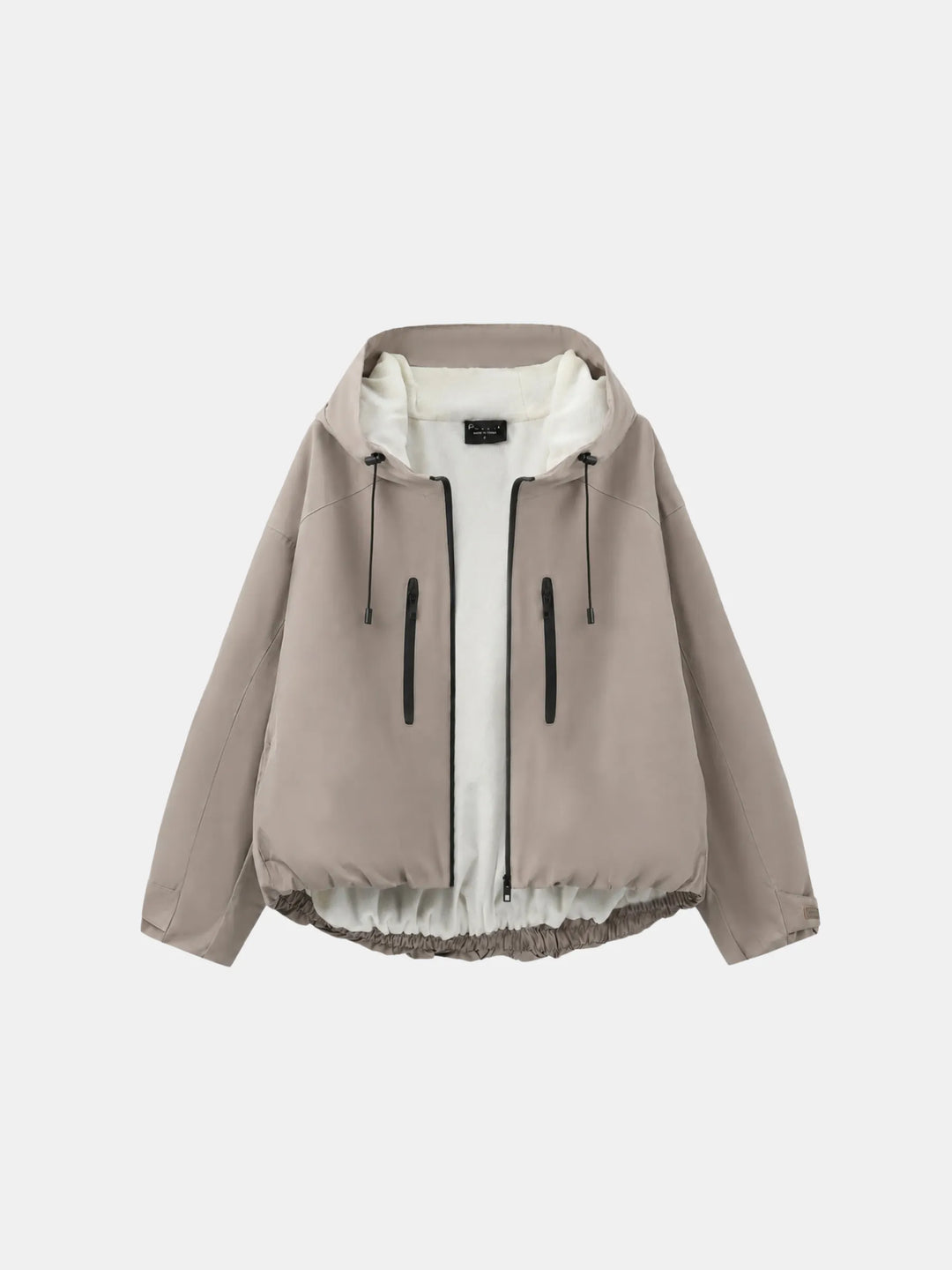 The Elara Fleece Lined Short Oversized Rain Jacket