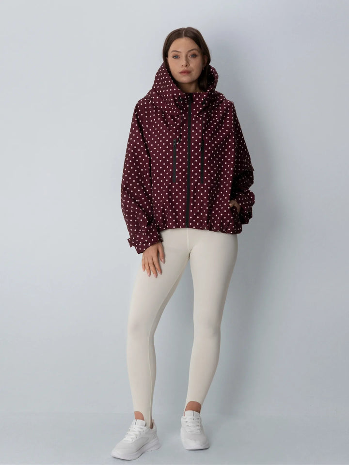 The Elara Dot Short Oversized Rain Jacket