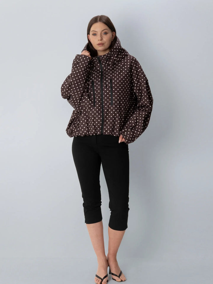 The Elara Dot Short Oversized Rain Jacket